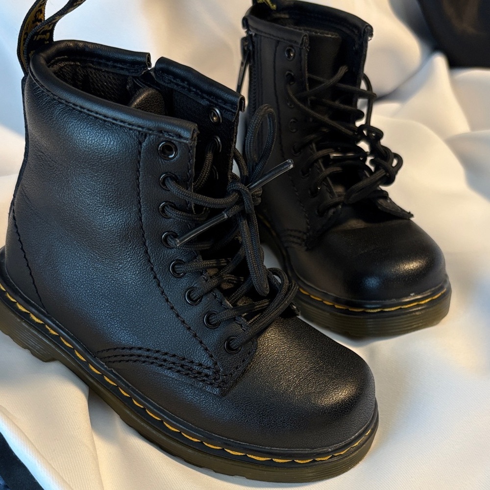 Dr. Martens Black Kids Boots